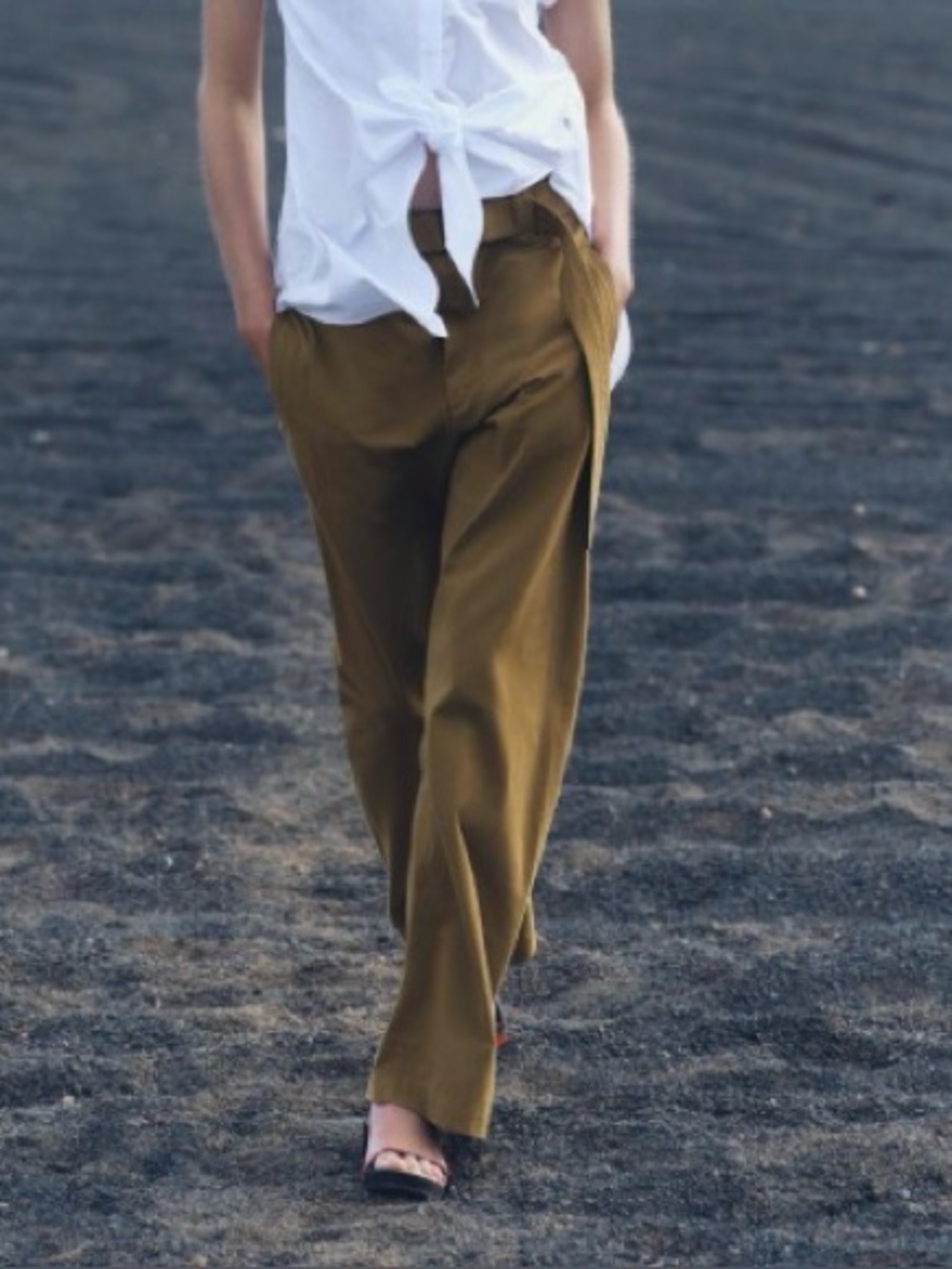 Zara Kamarli Wide Leg 100% Cotton Pant